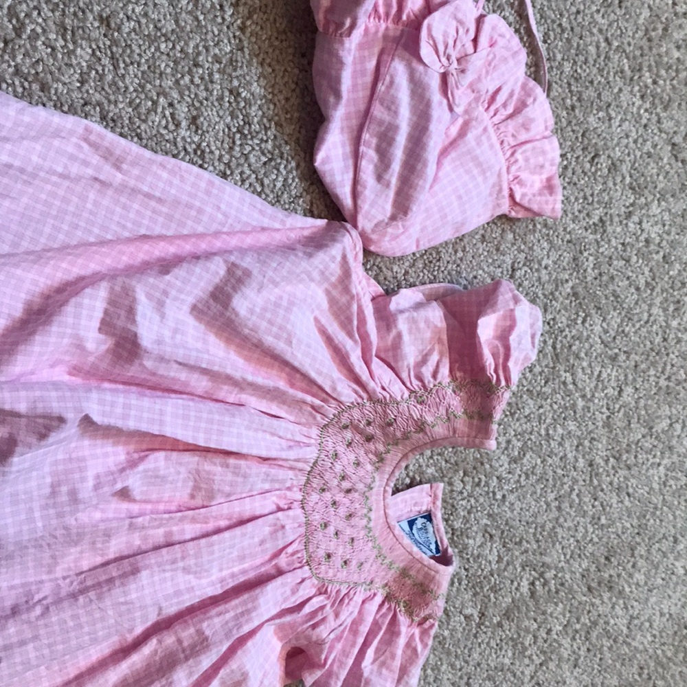 NWT spring dress & matching hat